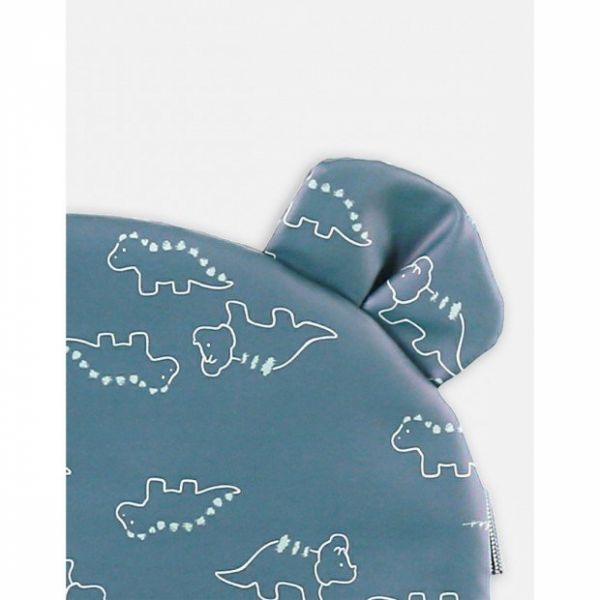 Rehausseur de chaise bleu motifs dinosaure et tricératops