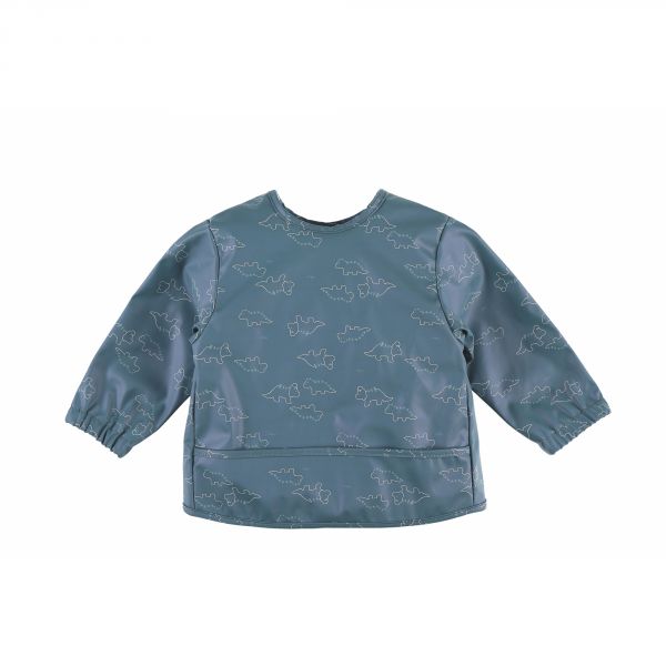Bavoir tablier bleu motif dinosaure