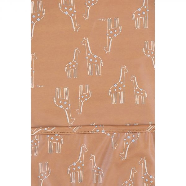 Bavoir tablier ocre motif girafe