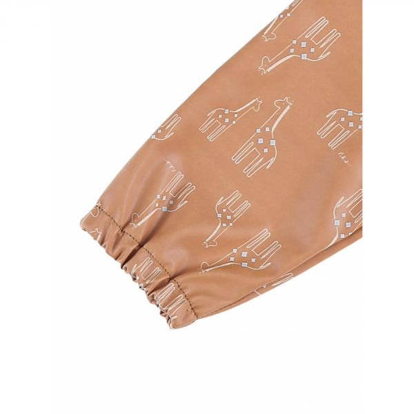 Bavoir tablier ocre motif girafe