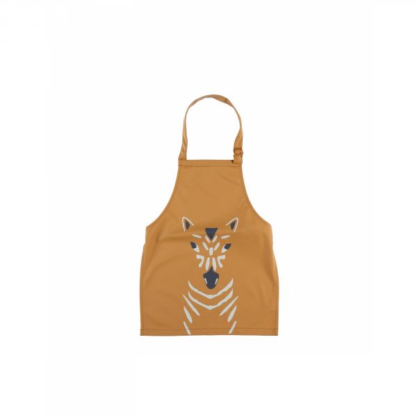 Tablier enfant ocre motif zèbre