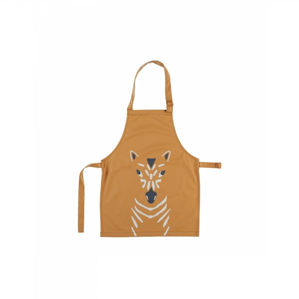 Tablier enfant ocre motif zèbre