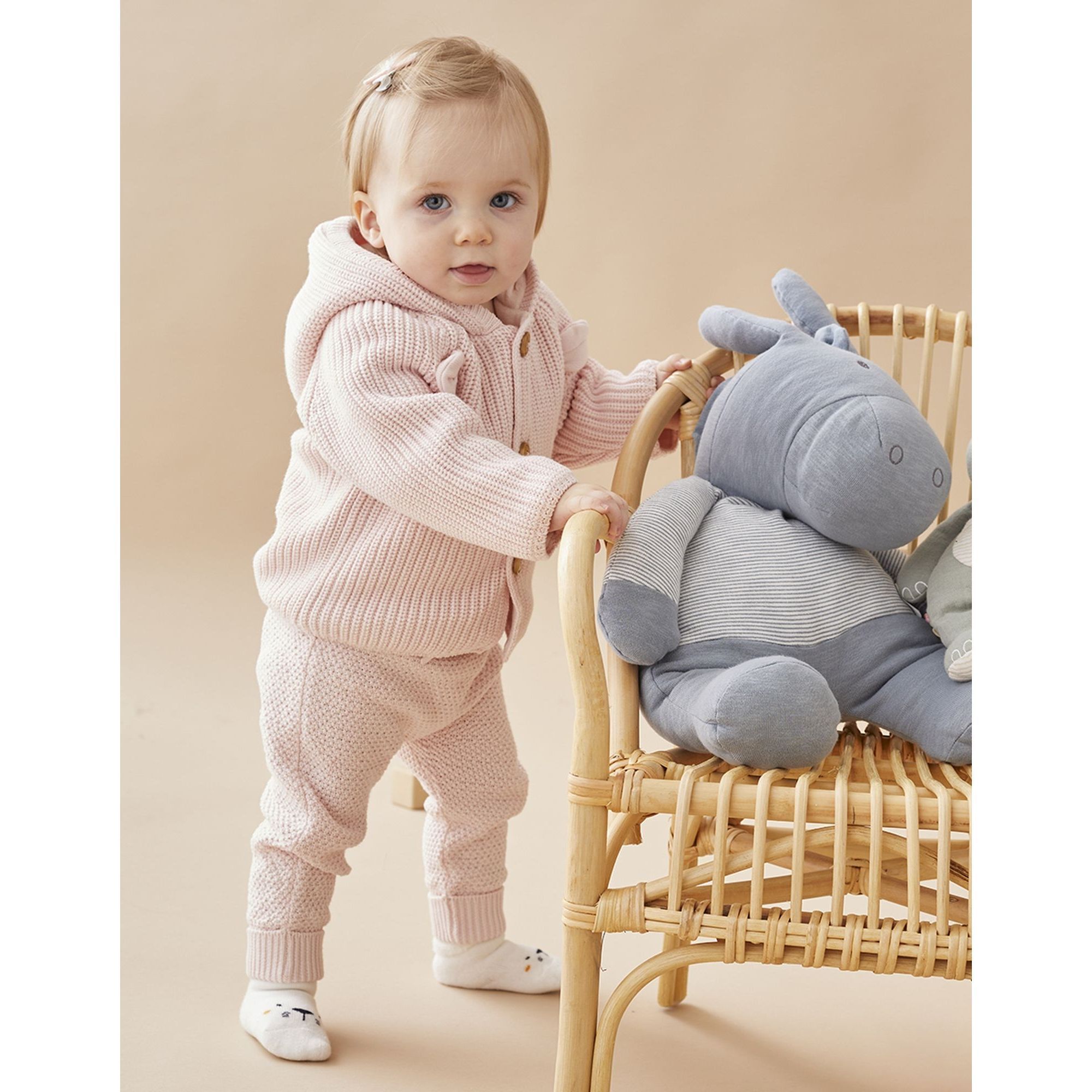 Legging Tricot Câble Bébé Dave And Bella - Neuf Avec étiquettes - Rose, Gris Marine, Beige
