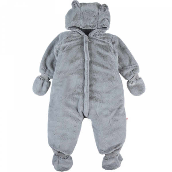 Noukie S Combinaison Pilote Fausse Fourrure Grise 6 36 Mois Made In Bebe