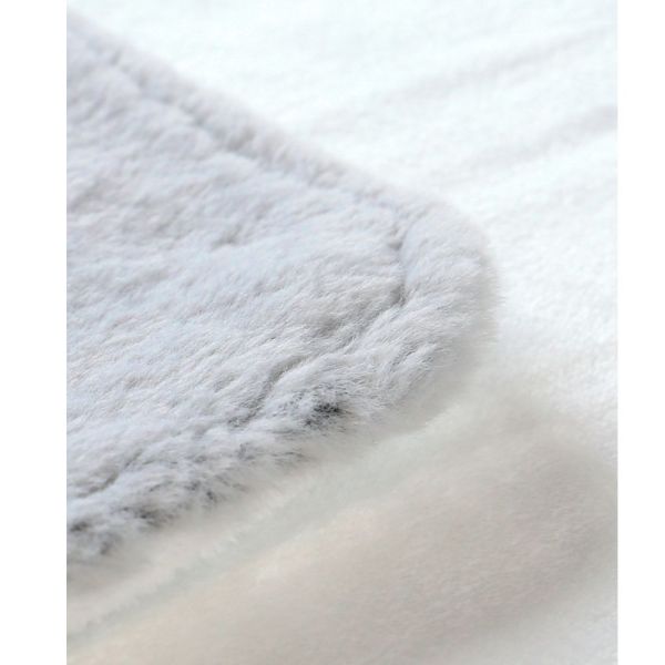 Couverture bébé 75 x 100 cm fausse fourrure Grise