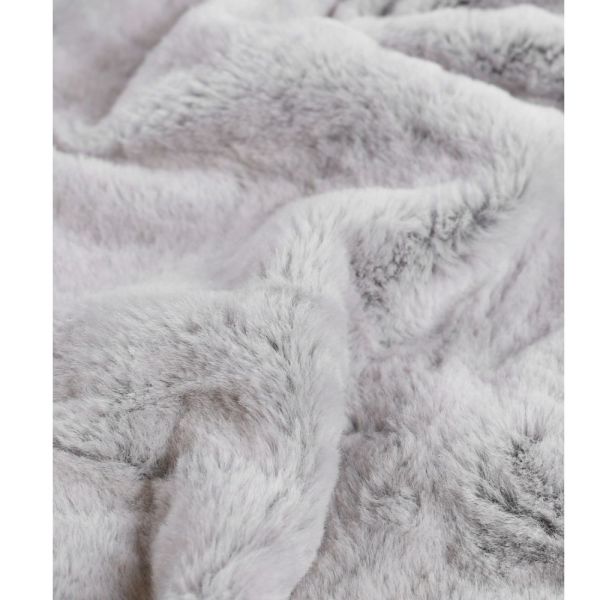 Couverture bébé 75 x 100 cm fausse fourrure Grise