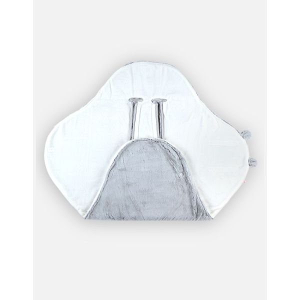 Couverture nomade en fausse fourrure Gris