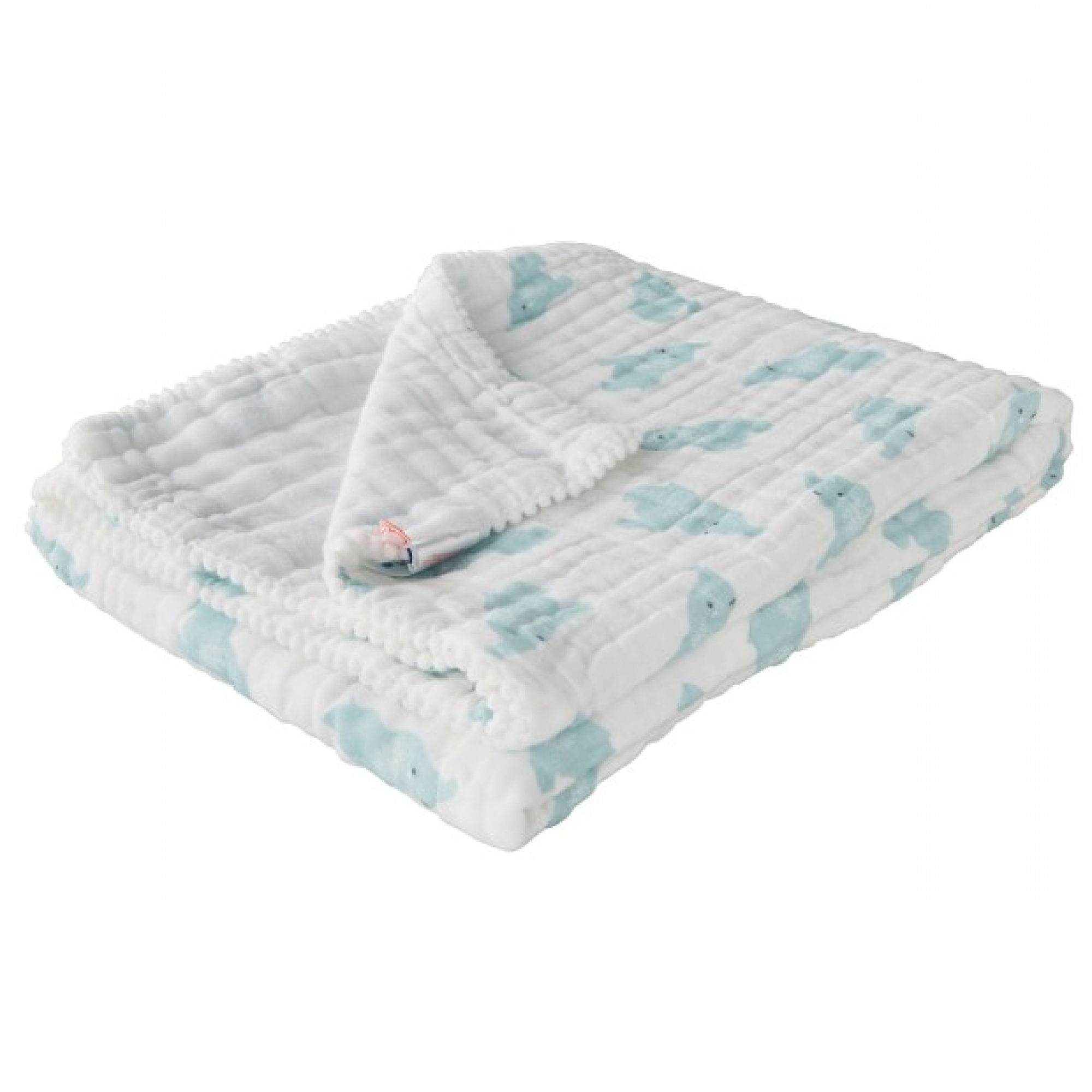 Noukie S Couverture Bebe En Coton Bio 75x100 Cm Vert Clair Made In Bebe