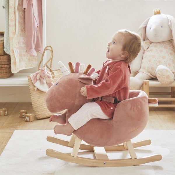Bascule licorne Lina rose