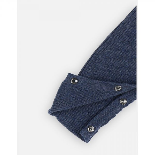Combi pilote tricot Marine - 3 mois