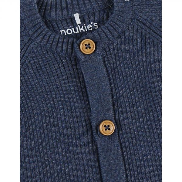 Combi pilote tricot Marine - 3 mois