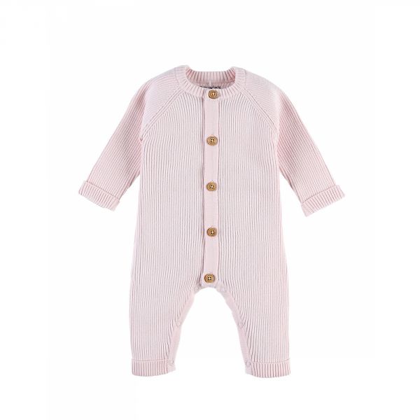 Combi pilote tricot Rose clair - 18 mois