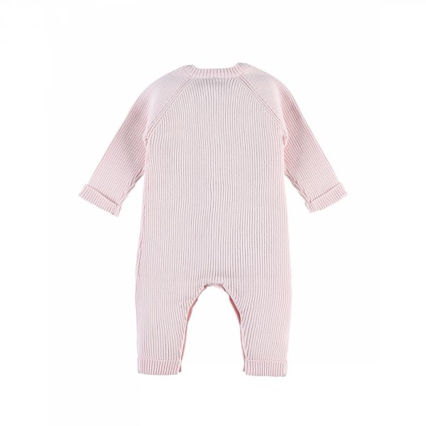 Combi pilote tricot Rose clair - 18 mois