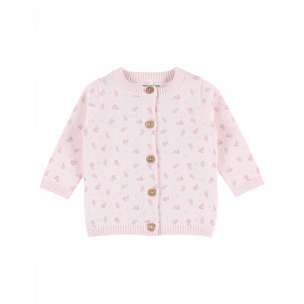 Gilet tricot Rose feuilles 9 mois