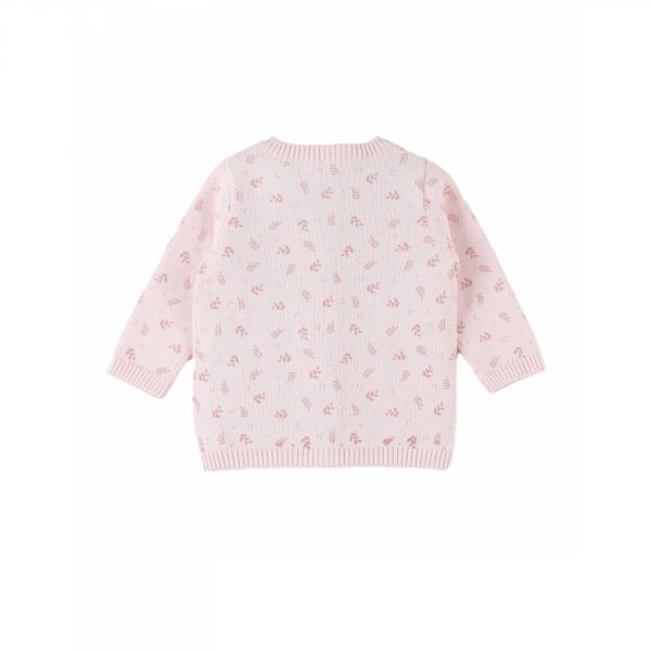 Gilet tricot Rose feuilles 9 mois
