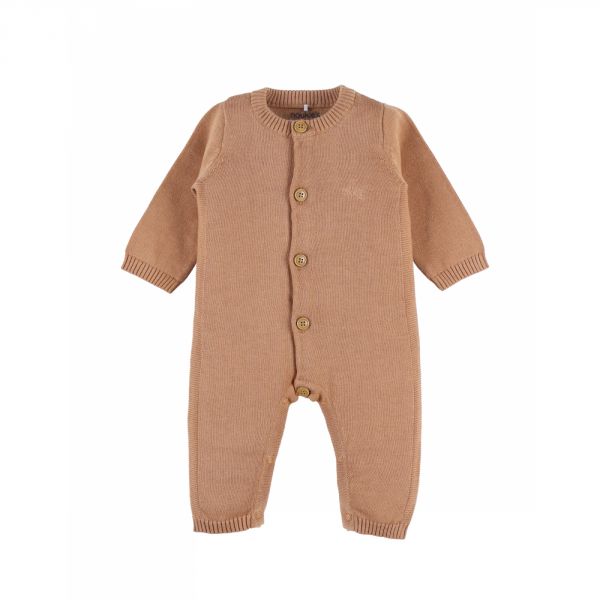 Combi pilote tricot Caramel - 6 mois