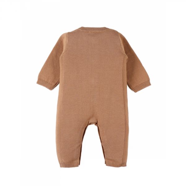 Combi pilote tricot Caramel - 6 mois