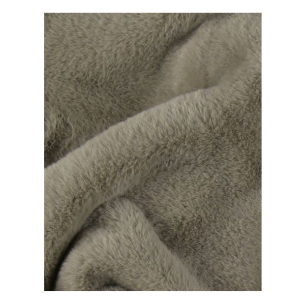 Couverture bébé 75x100cm en fausse fourrure kaki Mix & Match