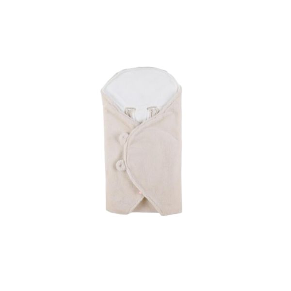 Couverture promenade fausse fourrure bébé Beige