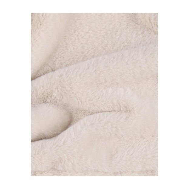 Couverture promenade fausse fourrure bébé Beige