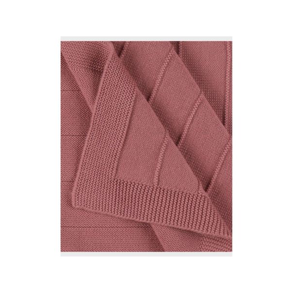 Couverture Tricot bébé 75 x 100 Rouge Mix and Match