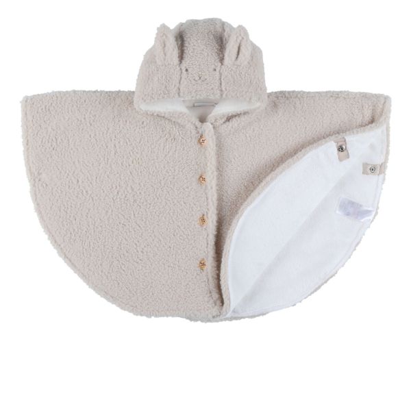 Poncho fausse fourrure avec sherpa beige 6-12M Mix and Match
