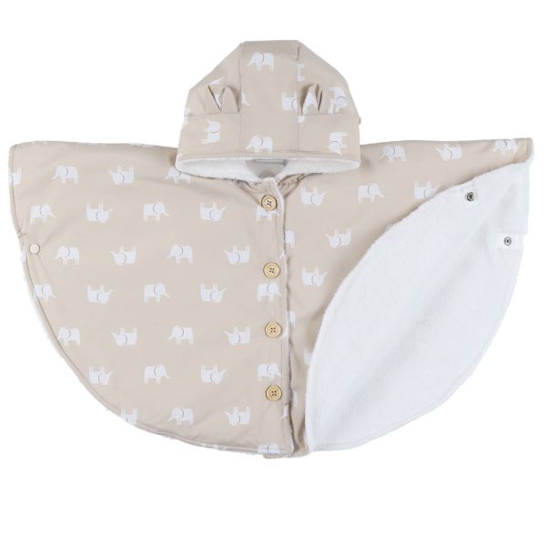 Poncho imperméable avec doublure beige - 18M Mix and Match
