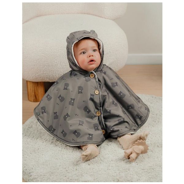 Poncho imperméable avec doublure kaki -18M Mix and Match