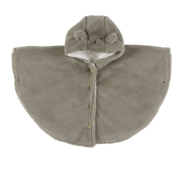 Poncho bébé fausse fourrure kaki 18M Mix and Match