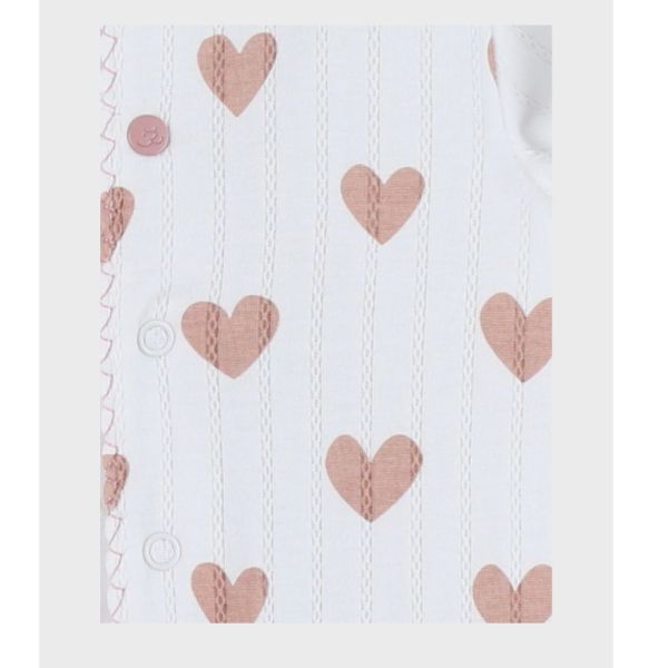 Pyjama bébé en jersey coton pointelle - 3M