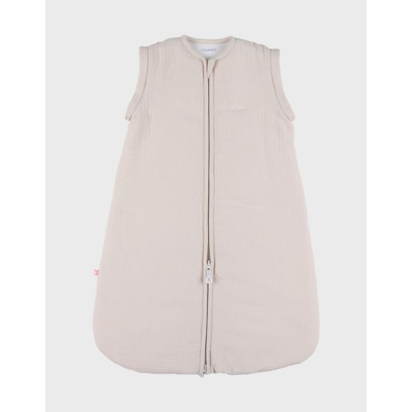 Gigoteuse nomade 70cm, Mousseline de coton bio, 1-6 mois - Beige