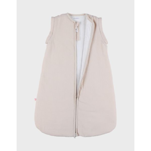 Gigoteuse nomade 70cm, Mousseline de coton bio, 1-6 mois - Beige