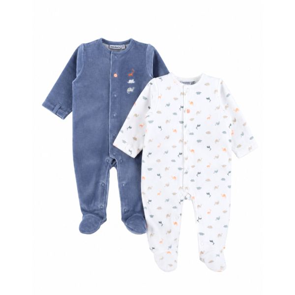 Lot de 2 pyjamas bébé en velours
