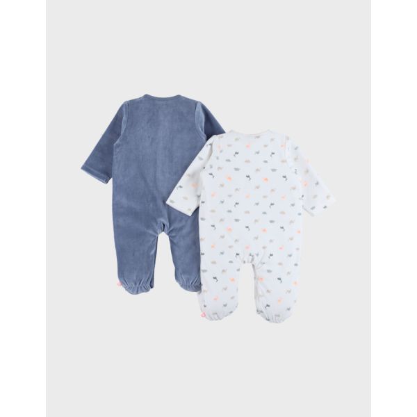 Lot de 2 pyjamas bébé en velours