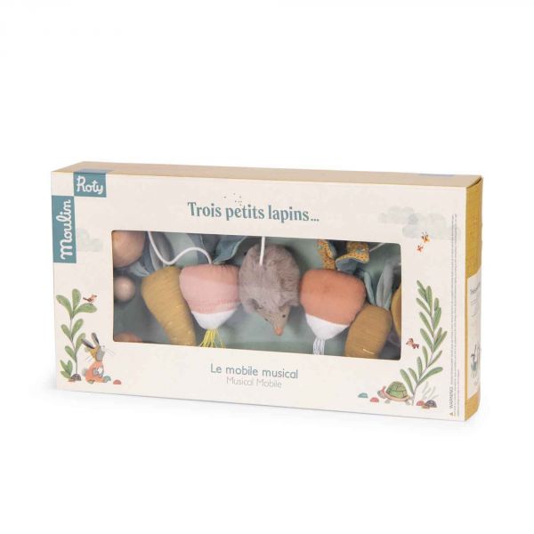 Mobile musical Trois petit lapins