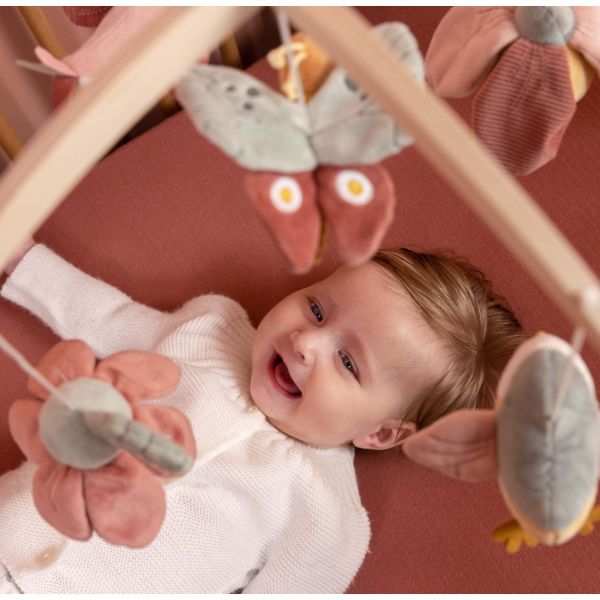 Mobile musical en bois  Flowers & Butterflies