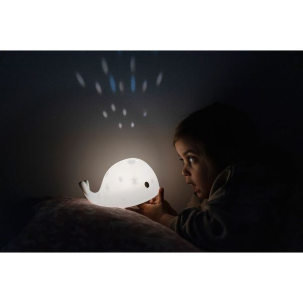 Veilleuse à projection et rechargeable Baleine Moby
