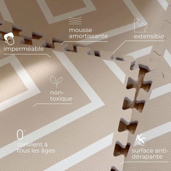 Tapis de jeu Blocs modernes Desert Sand 180x120 cm