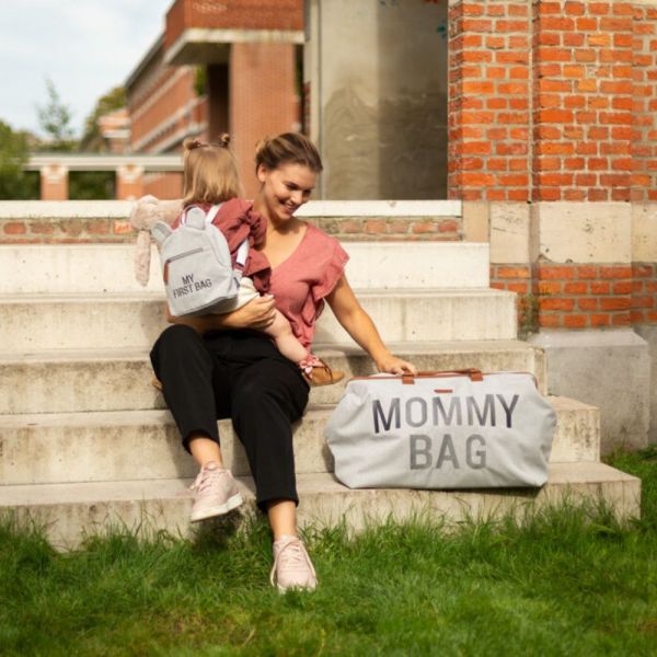 Sac à langer Mommy Bag Canvas Gris