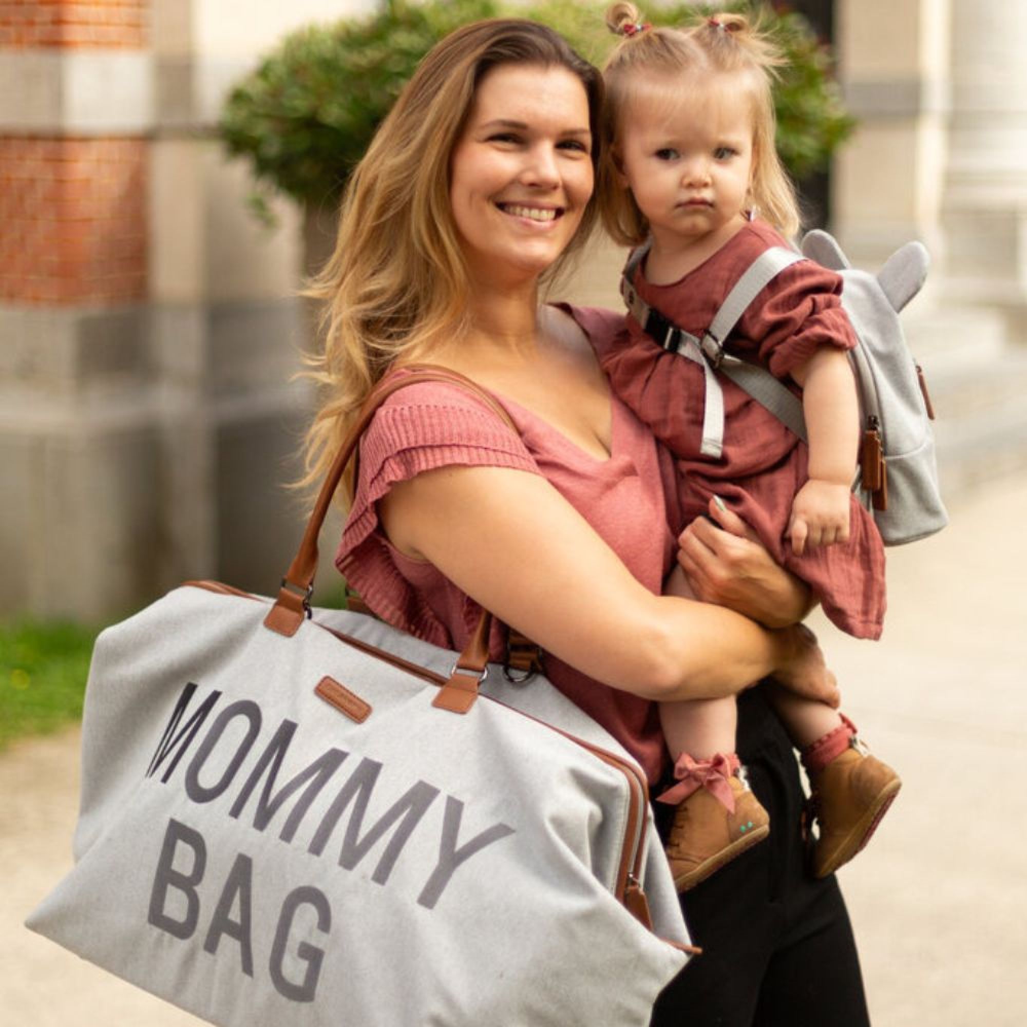 Sac a langer Mommy Bag Canvas Gris