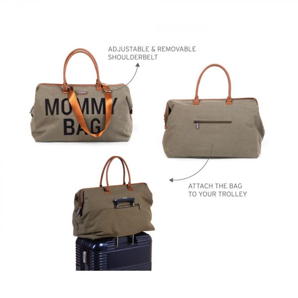 Sac à langer Mommy Bag canvas kaki