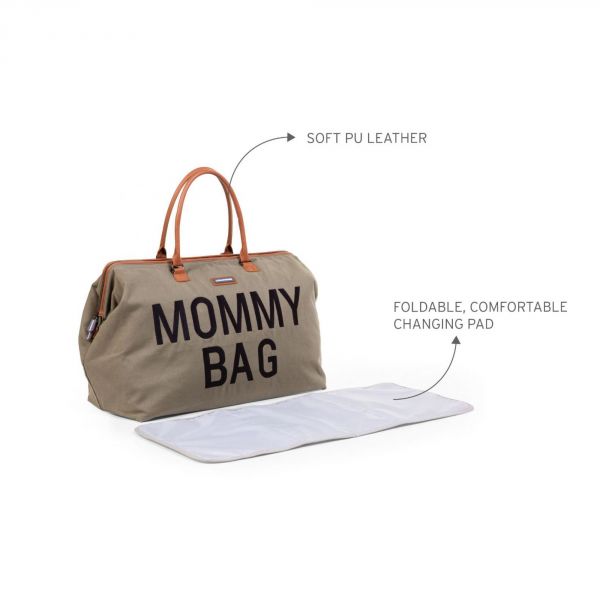 Sac à langer Mommy Bag canvas kaki