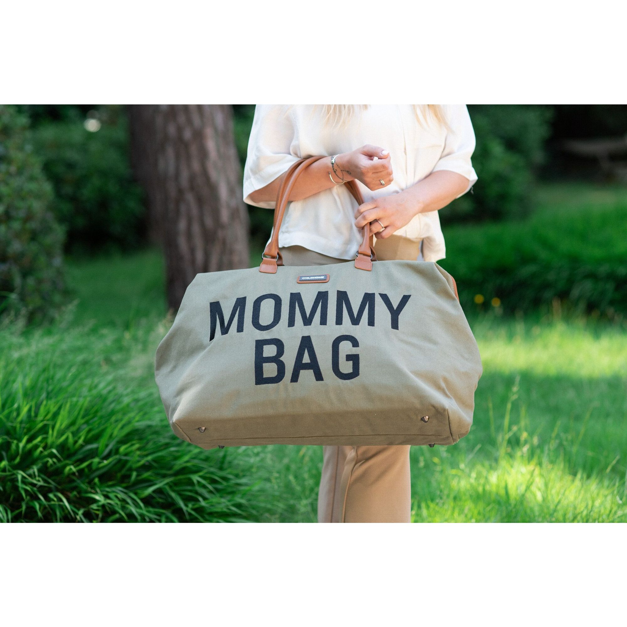 Sac à langer Mommy Bag canvas kaki - Made in Bébé