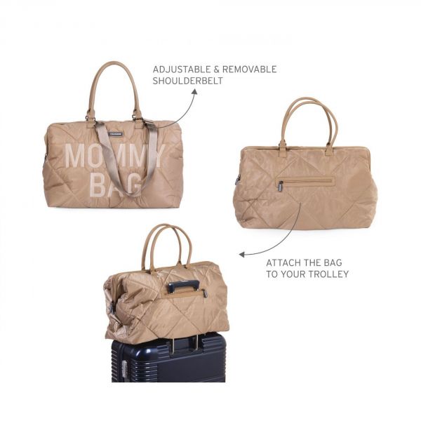 Sac à langer Mommy Bag matelassé beige