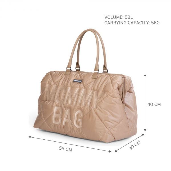 Sac à langer Mommy Bag matelassé beige