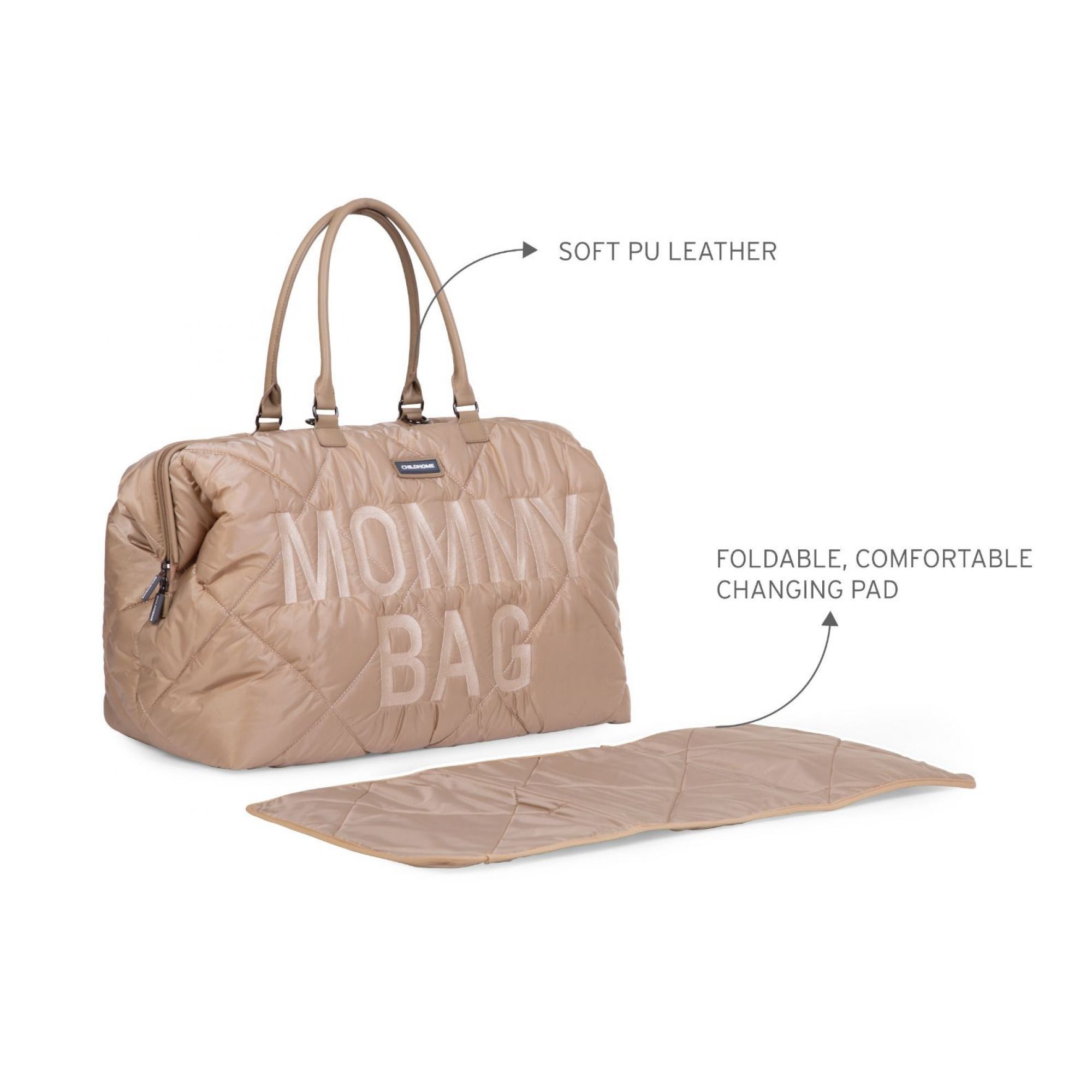 CHILDHOME - Mommy Bag Sac à langer matelassé Beige - Cdiscount Puériculture  & Eveil bébé