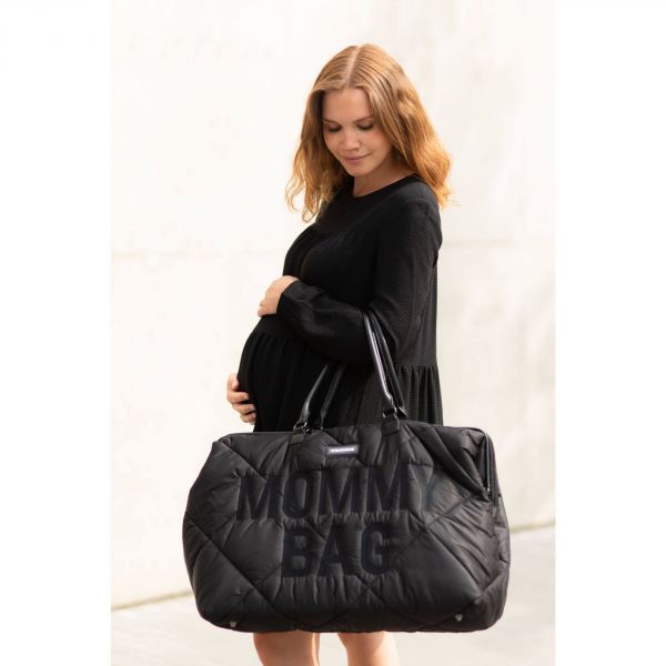 Sac à langer Mommy Bag matelassé noir