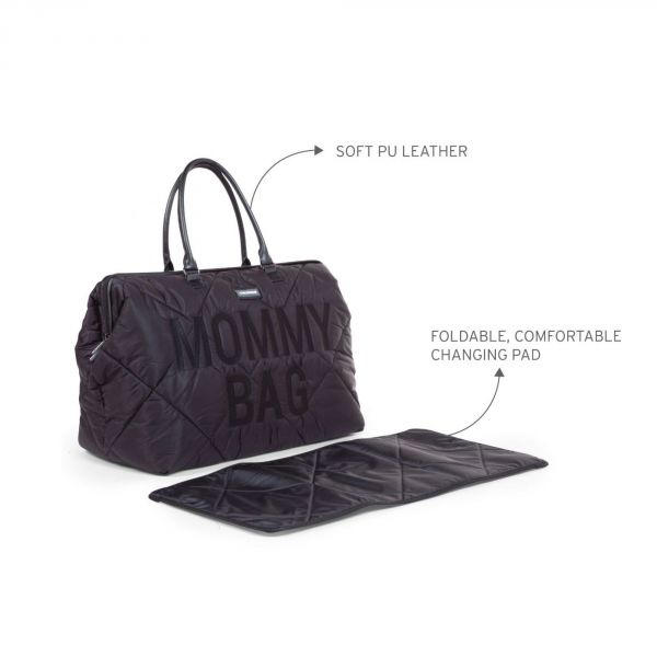 Sac à langer Mommy Bag matelassé noir