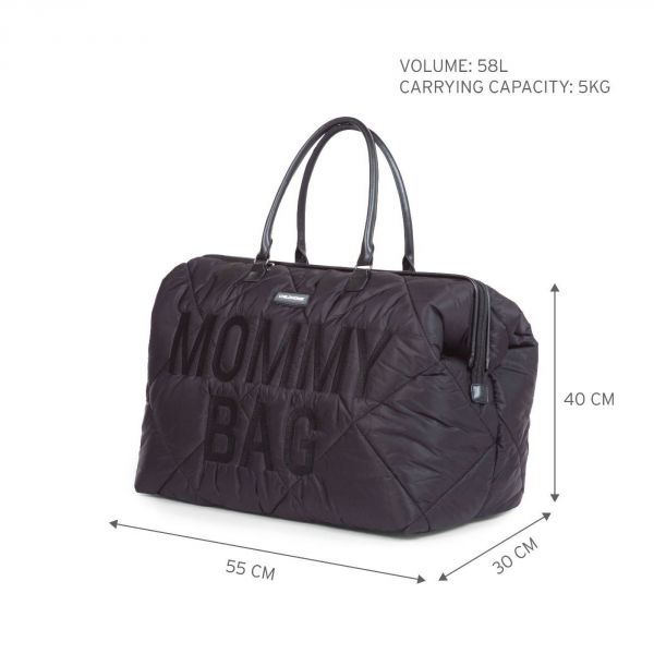 Sac à langer Mommy Bag matelassé noir