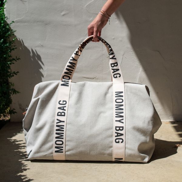 Sac à langer mommy bag signature canvas off white